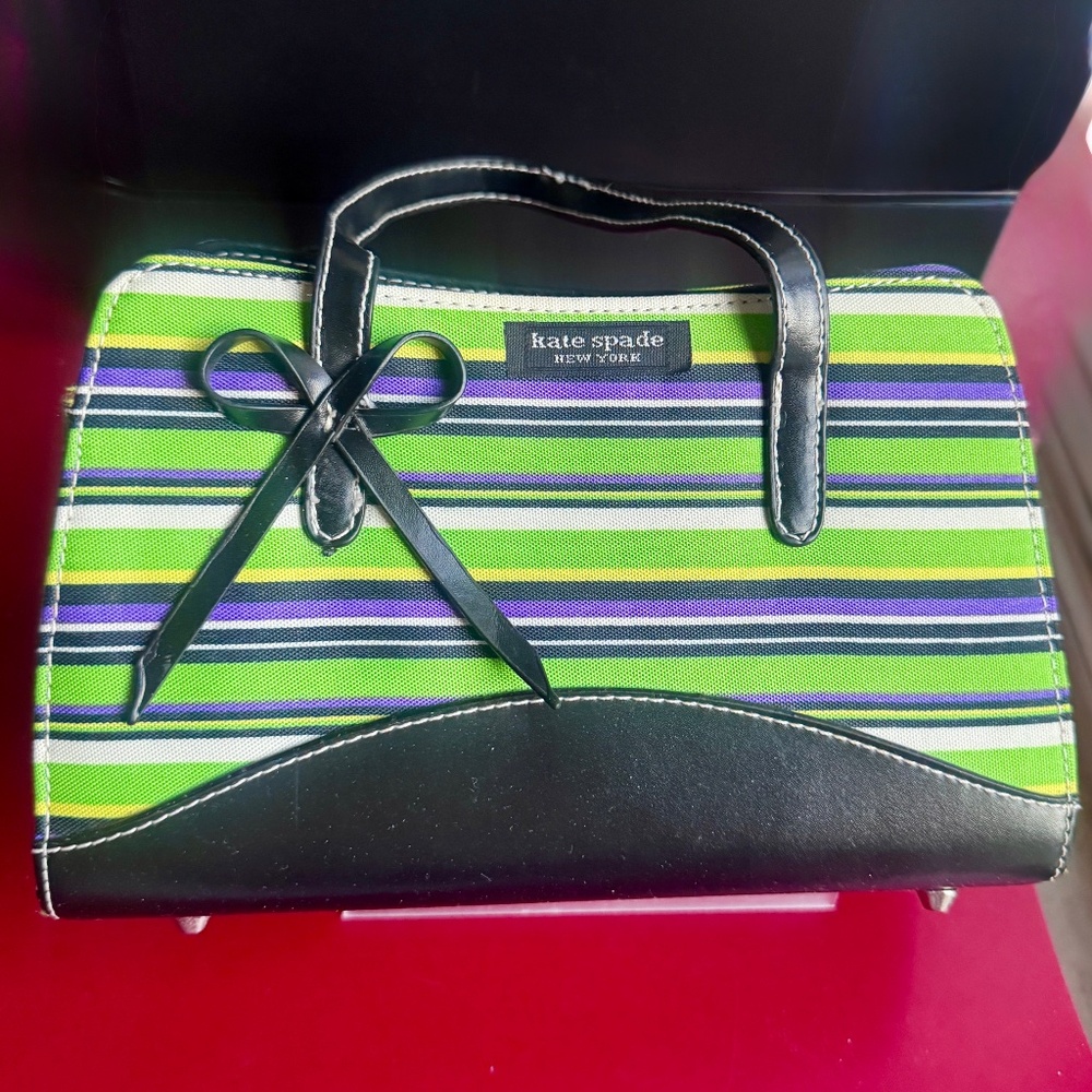 Kate Spade Multicolor Striped Tote Purse Hand Bag